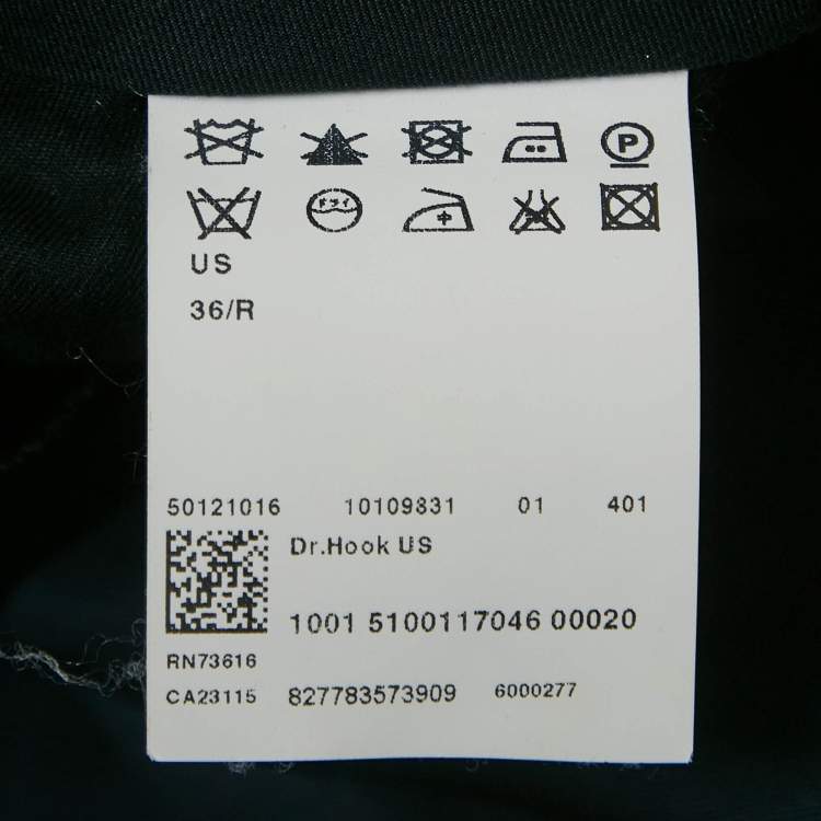 Pre Owned Boss by Hugo Boss Midnight Blue Wool Regular Fit Trousers XL
