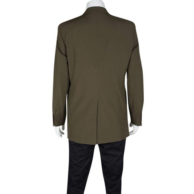 Pre Owned Boss By Hugo Boss Vintage Brown Wool Tailored Rossellini Blazer L