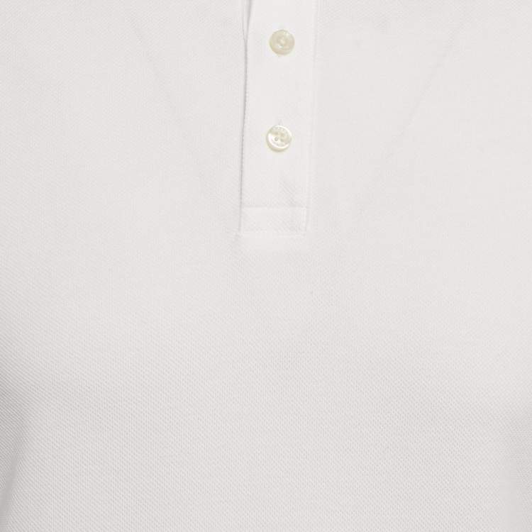 Pre Owned Boss By Hugo Boss White Pique Polo T-Shirt S