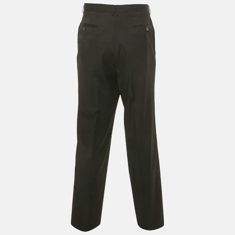 Pre Owned Boss By Hugo Boss Black Wool Formal Pants 4XL