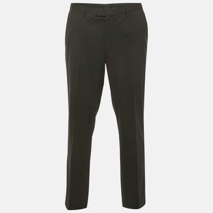 Pre Owned Boss By Hugo Boss Black Wool Formal Trousers XXL