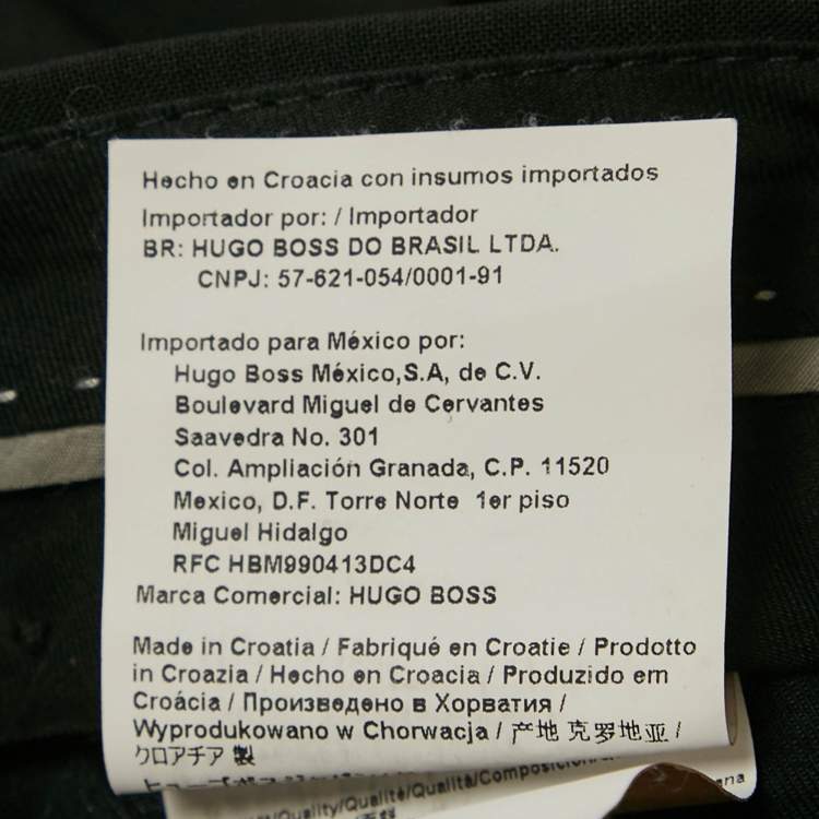 Pre Owned Boss By Hugo Boss Black Wool Formal Trousers XXL