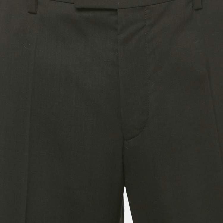 Pre Owned Boss By Hugo Boss Black Wool Formal Trousers XXL