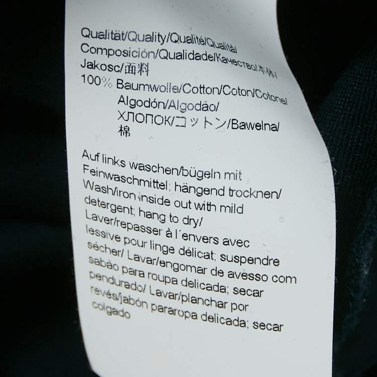 Pre Owned Boss By Hugo Boss Navy Blue Jersey Pado 11 Polo T-Shirt S