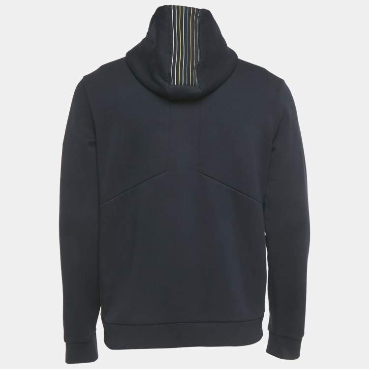 Pre Owned Boss By Hugo Boss Navy Blue Cotton Saggy 2 Hoodie S