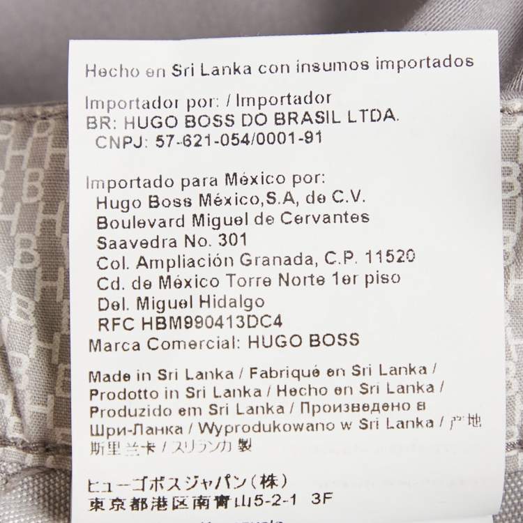 Pre Owned Boss By Hugo Boss Grey Cotton Stretch Fit Trouser XXXL