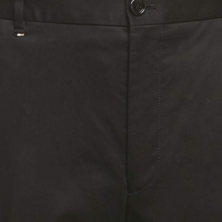 Pre Owned Boss By Hugo Boss Black Gabardine Formal Trousers XXL