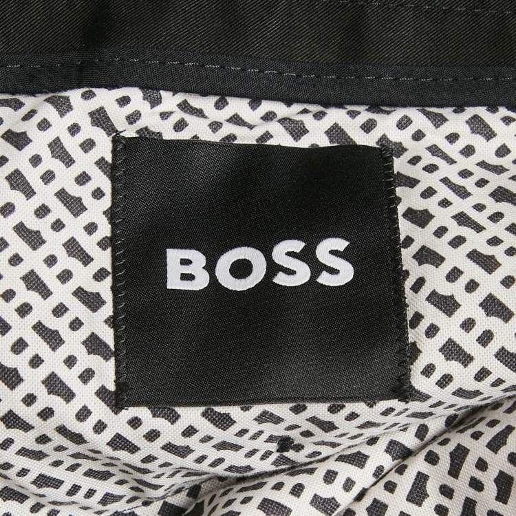 Pre Owned Boss By Hugo Boss Black Gabardine Formal Trousers XXL