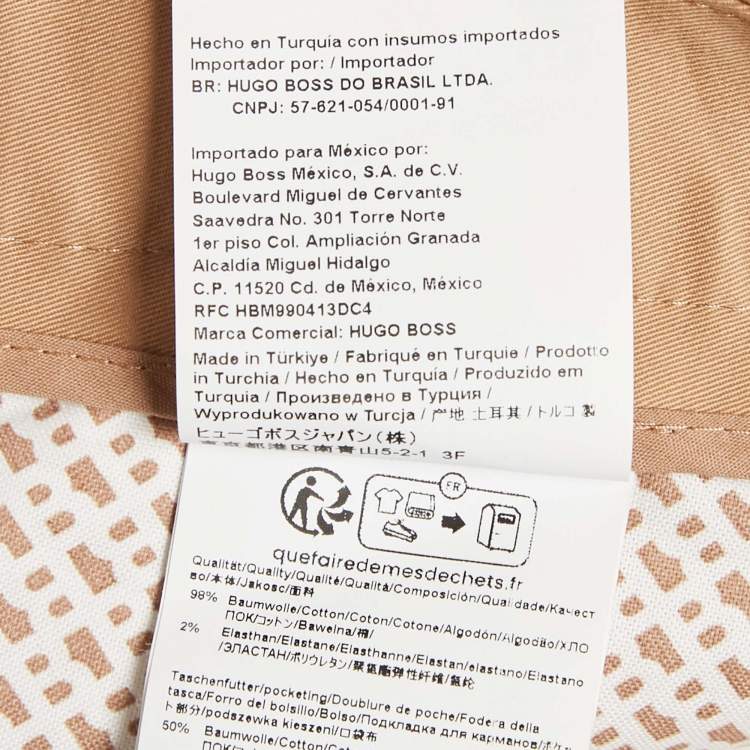 Pre Owned Boss By Hugo Boss Brown Gabardine C-Perin Trousers XXL