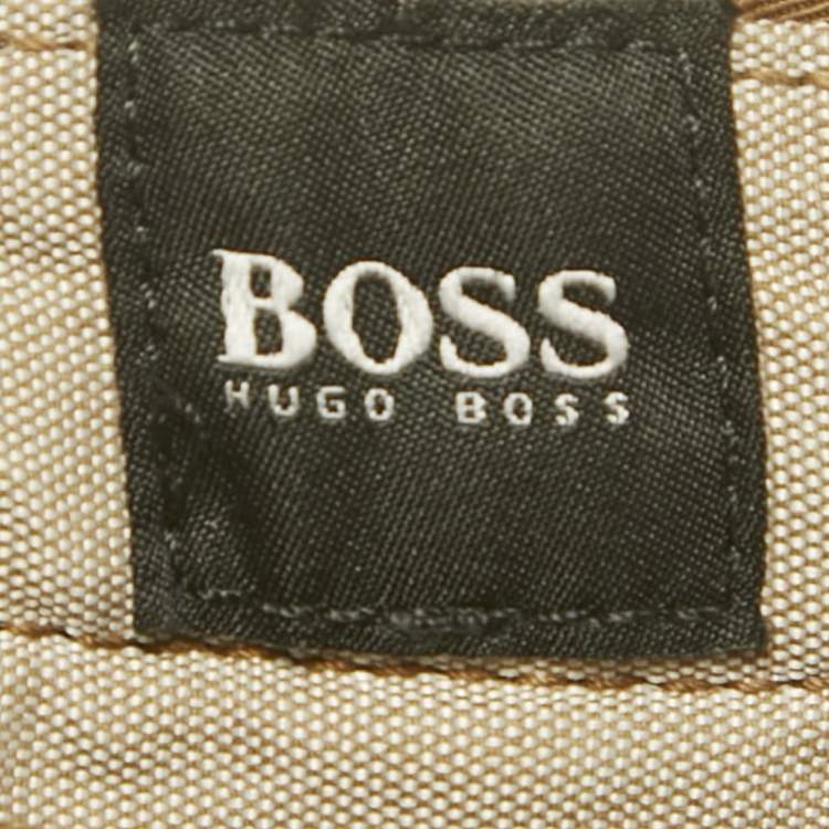 Pre Owned Boss By Hugo Boss Khaki Brown Cotton Stretch Fit Chinos S