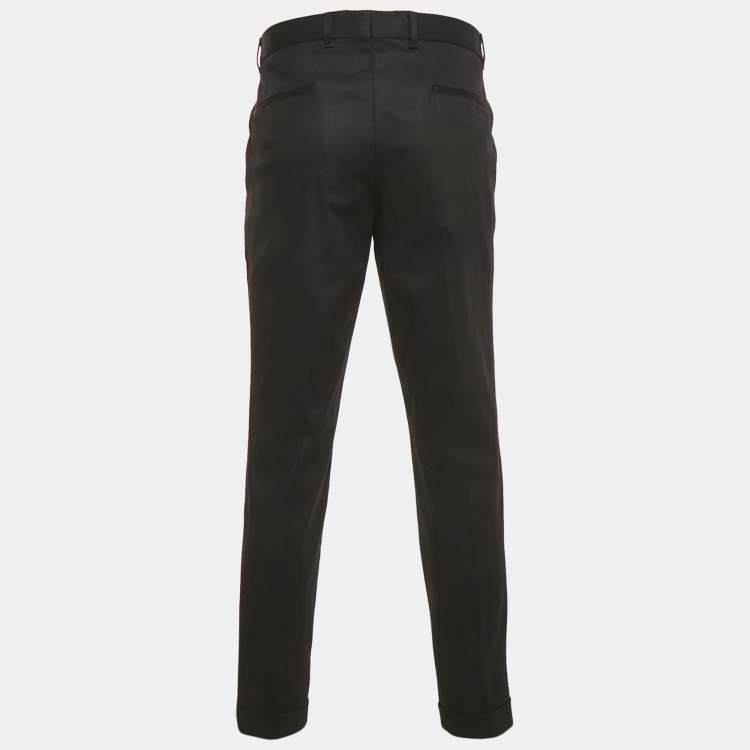 Pre Owned Boss By Hugo Boss Black Gabardine Formal Trousers XL