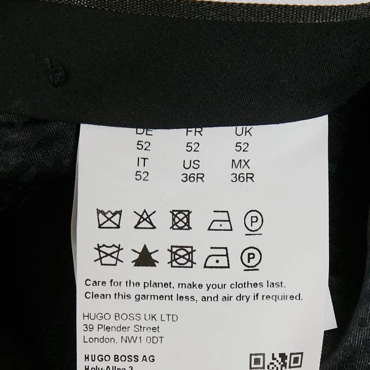 Pre Owned Boss By Hugo Boss Black Gabardine Formal Trousers XL