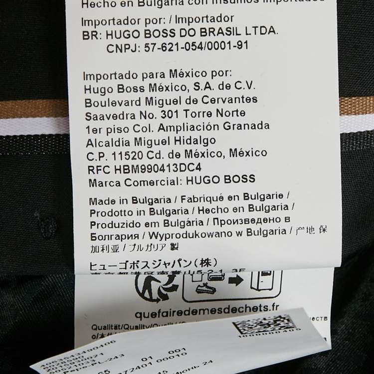 Pre Owned Boss By Hugo Boss Black Gabardine Formal Trousers XL