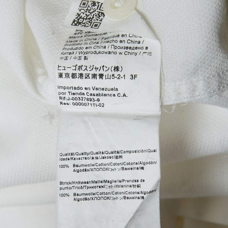 Pre Owned Boss Hugo Boss White Cotton C-Buster Shirt S