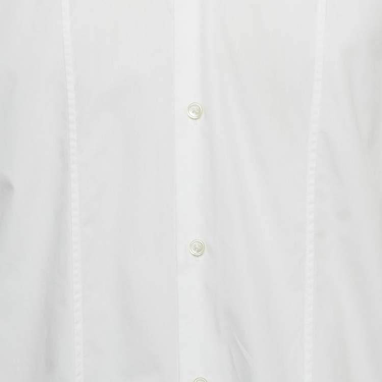 Pre Owned Boss By Hugo Boss White Cotton Slim Fit Shirt XXL 