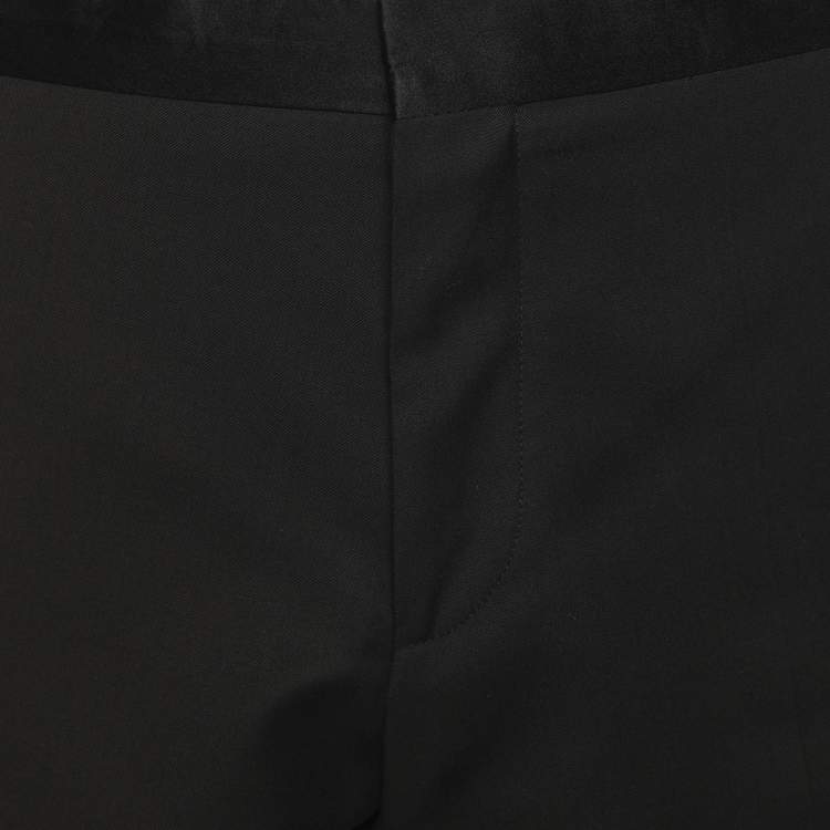 Pre Owned Boss By Hugo Boss Black Virgin Wool Formal Pants M