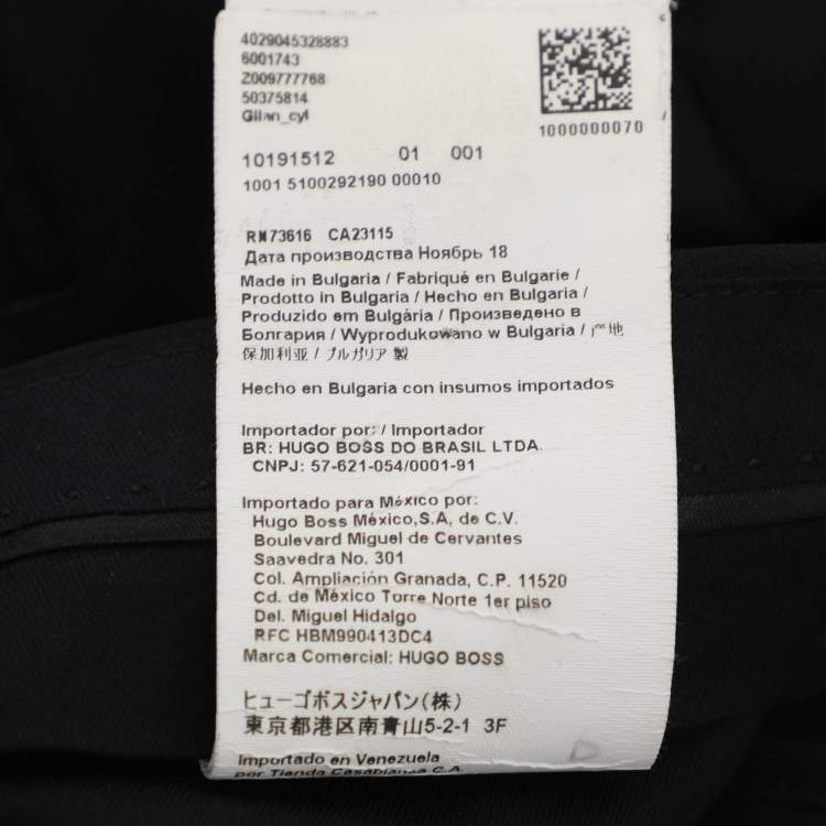 Pre Owned Boss By Hugo Boss Black Virgin Wool Formal Pants M