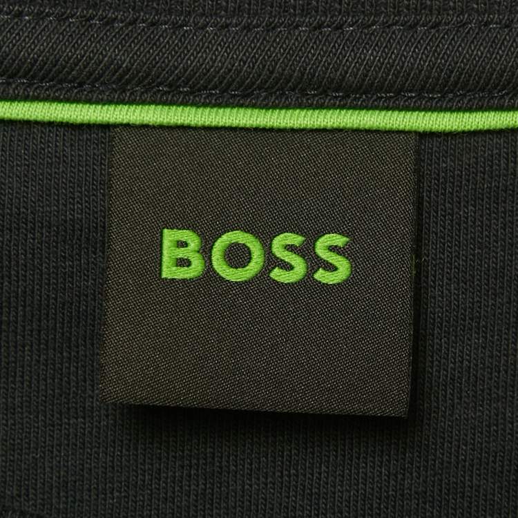 Pre Owned Boss By Hugo Boss Navy Blue Printed Jersey Tee3 T-Shirt M