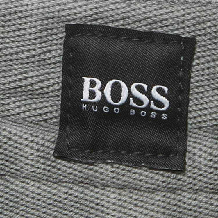 Pre Owned Boss By Hugo Boss Grey Cotton Slim Fit Shorts L