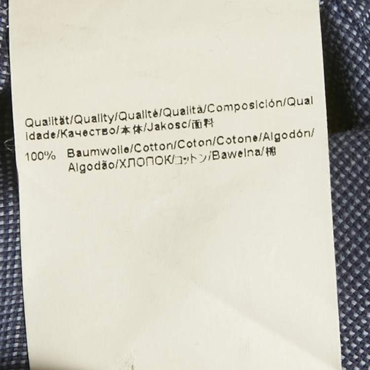 Pre Owned Boss By Hugo Boss Blue Cotton Slim Fit Jason Shirt XXL