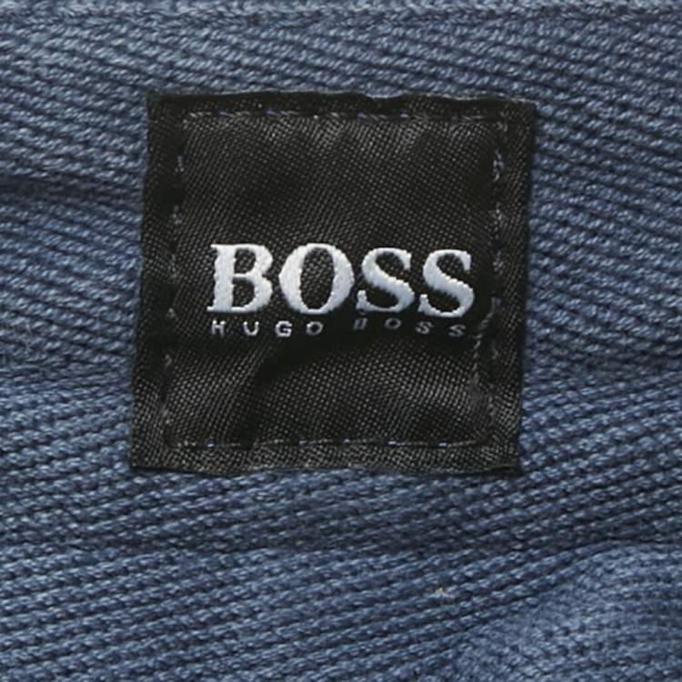 Pre Owned Boss By Hugo Boss Blue Cotton Slim Fit Shorts M