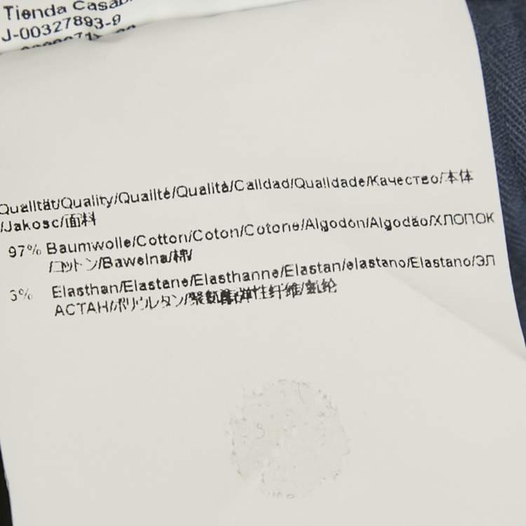 Pre Owned Boss By Hugo Boss Blue Cotton Slim Fit Shorts M