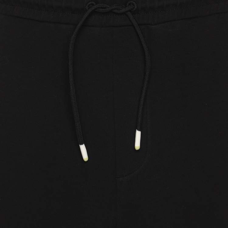 Pre Owned Hugo Boss Black Jersey Logo Embroidered Drawstring Short XL