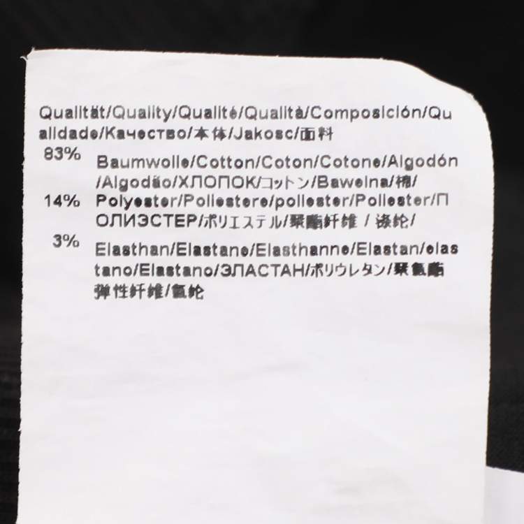 Pre Owned Hugo Boss Black Jersey Logo Embroidered Drawstring Short XL