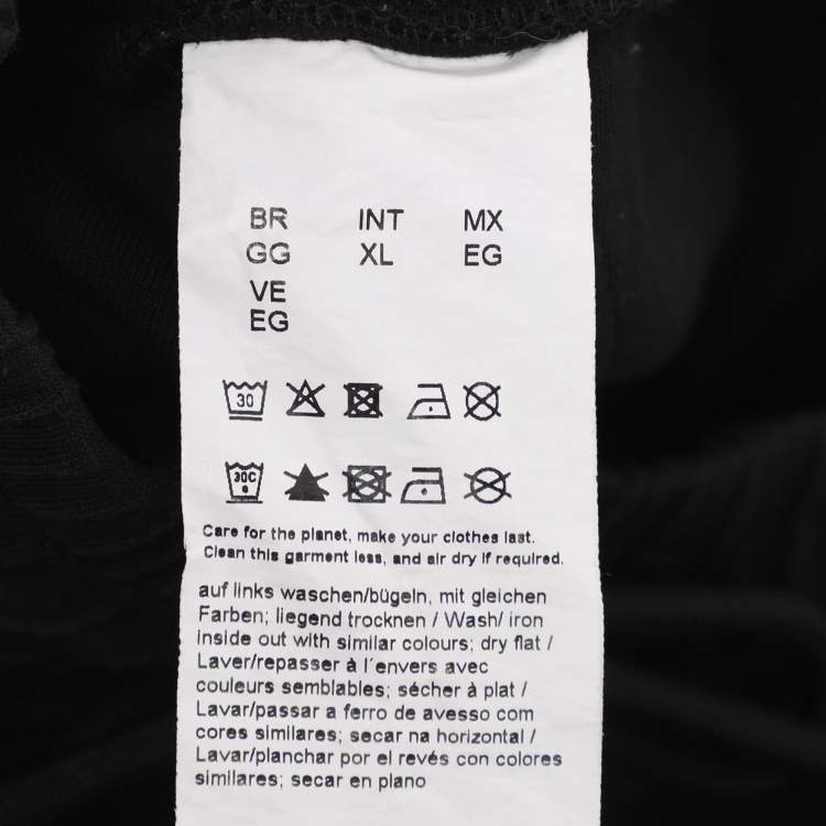 Pre Owned Hugo Boss Black Jersey Logo Embroidered Drawstring Short XL