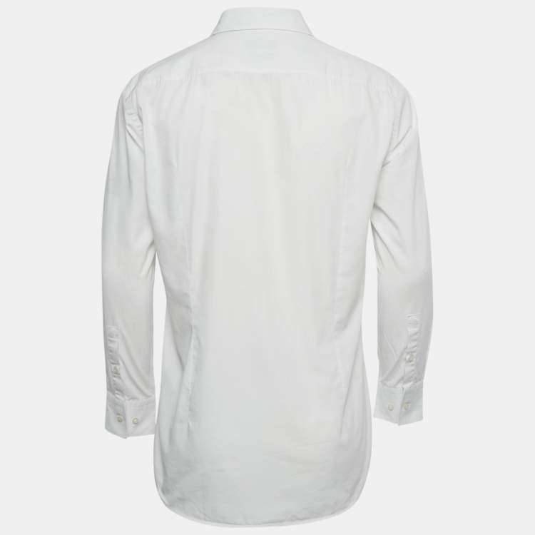 Pre Owned  Boss By Hugo Boss White Cotton Slim Fit Philip Shirt L