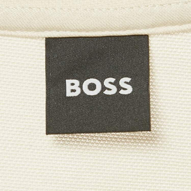 Pre Owned Boss By Hugo Boss Beige Lyocell & Cotton Thompson T-Shirt XL 