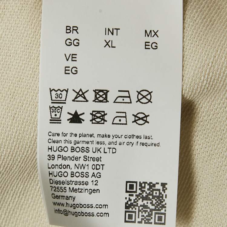 Pre Owned Boss By Hugo Boss Beige Lyocell & Cotton Thompson T-Shirt XL 