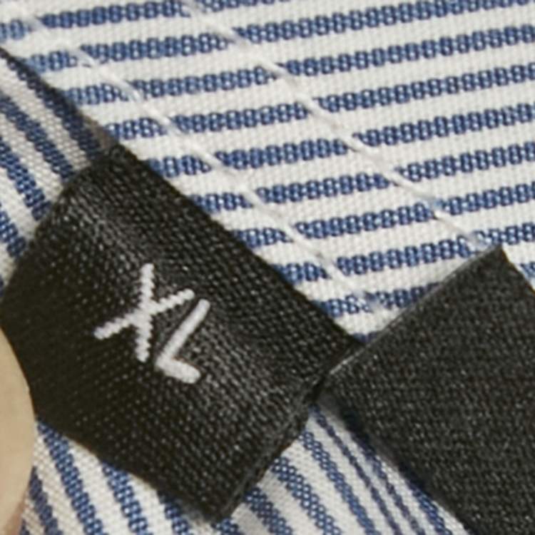 Pre Owned Boss By Hugo Boss Blue/White Checkered Cotton Obert Regular Fit Shirt XL 