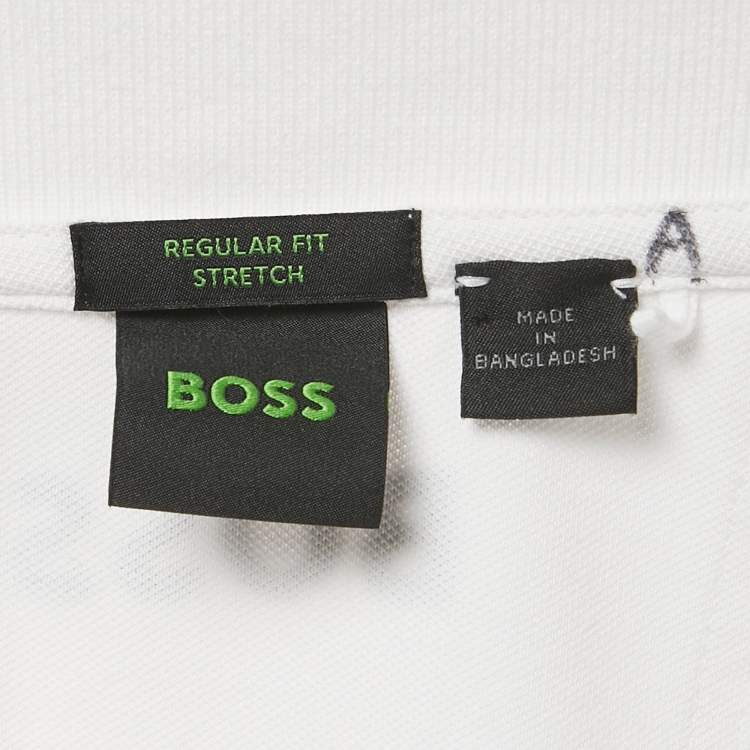 Pre Owned Boss By Hugo Boss White Pique Regular Fit Polo T-Shirt XXL