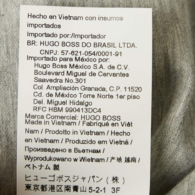 Pre Owned Boss By Hugo Boss Grey Cotton Slim Fit Paul Polo T- Shirt M