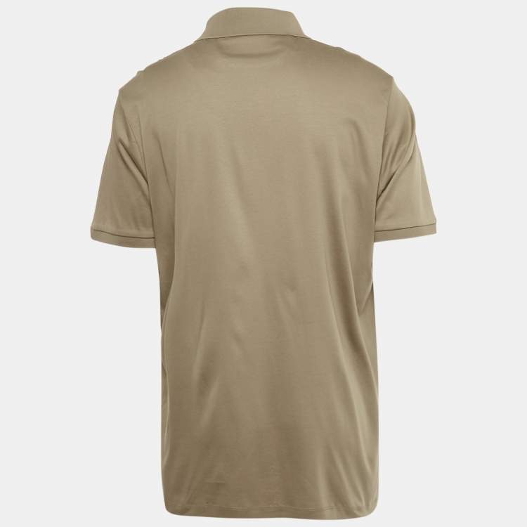 Pre Owned Boss By Hugo Boss Grey Jersey L-Perry Polo T-Shirt XXL