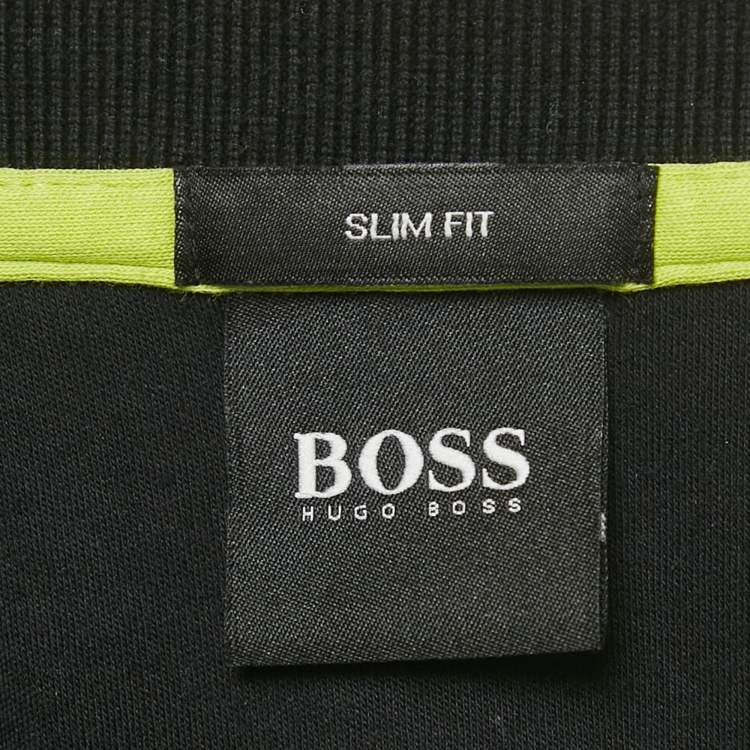 Pre Owned Boss by Hugo Boss Black Logo Jersey Paule 2 Polo T-Shirt M