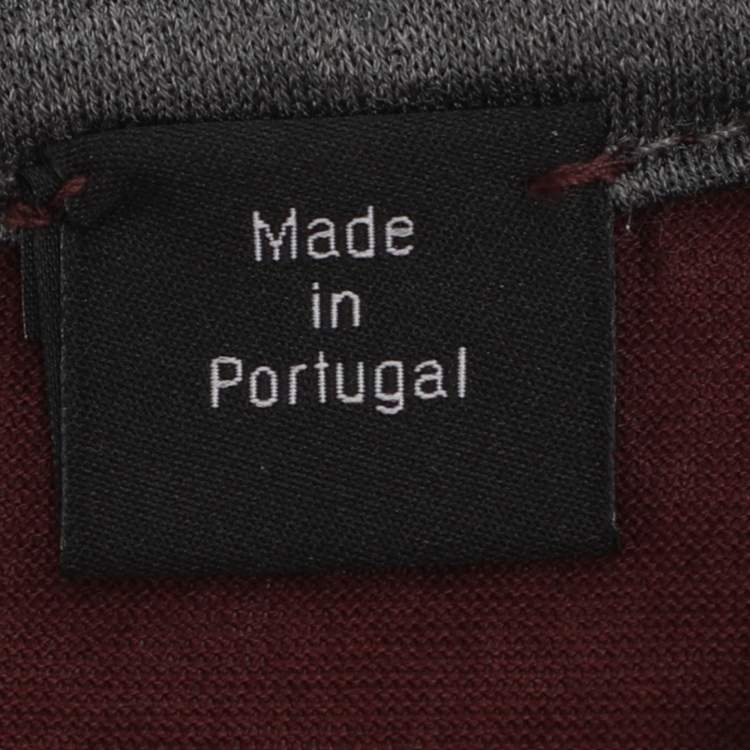 Pre Owned Boss By Hugo Boss Burgundy Knit Slim Fit Sweater S