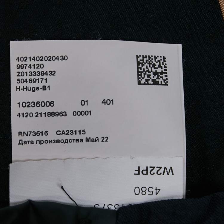 Pre Owned Boss By Hugo Boss Navy Blue Wool Pants & Suit Set L/M