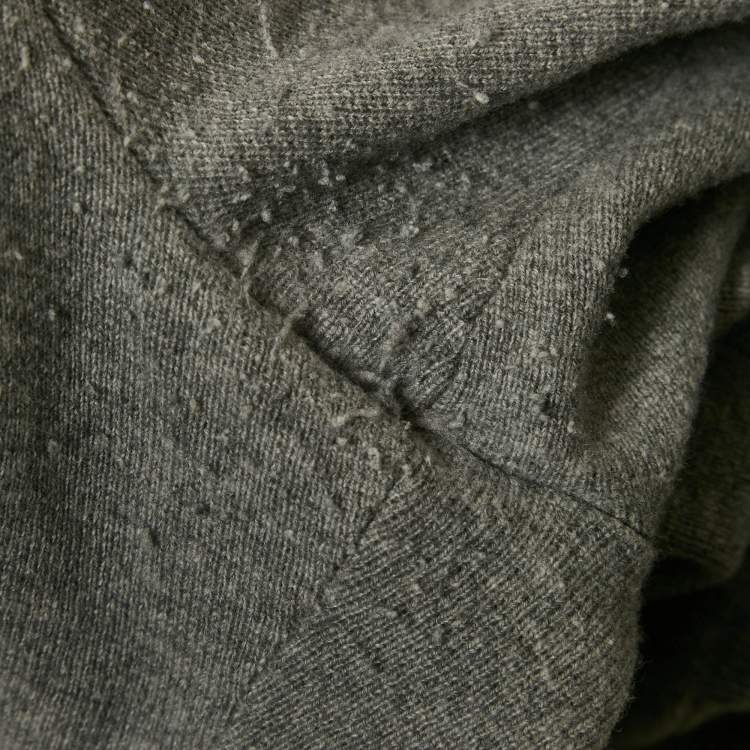 Pre Owned Boss By Hugo Boss Grey Wool Trousers L