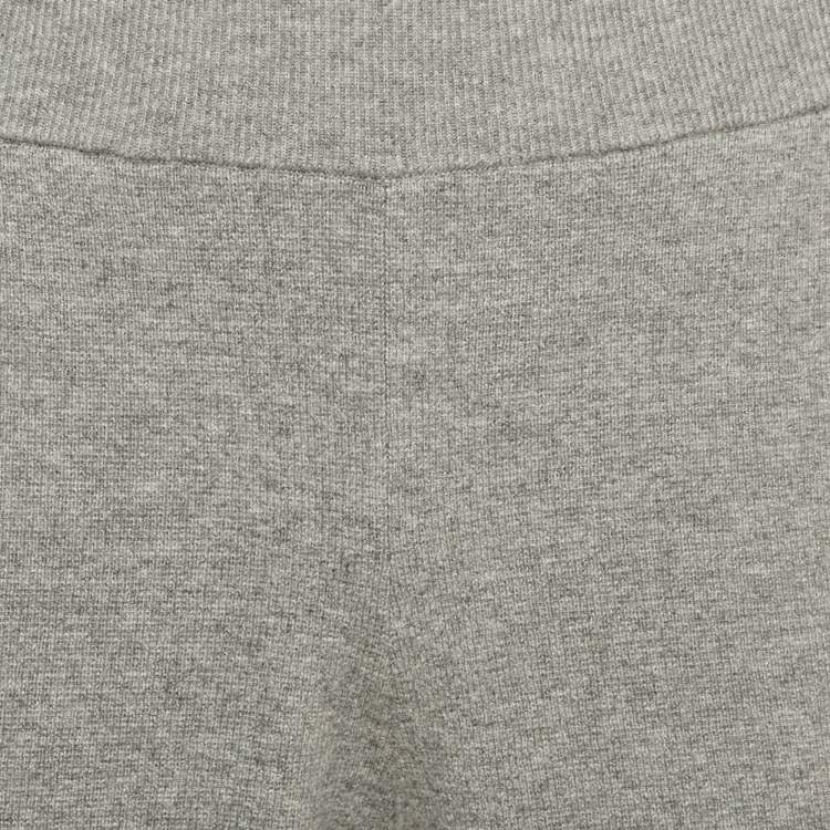 Pre Owned Boss By Hugo Boss Grey Wool Trousers L