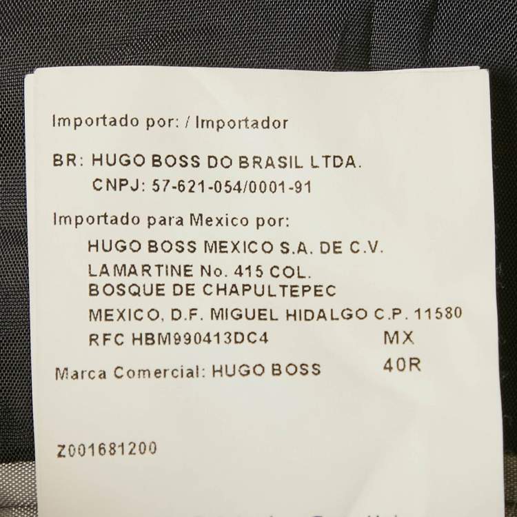 مملوكة مسبقًا Boss By Hugo Boss Grey Pinstripe Wool Regular Fit Blazer L