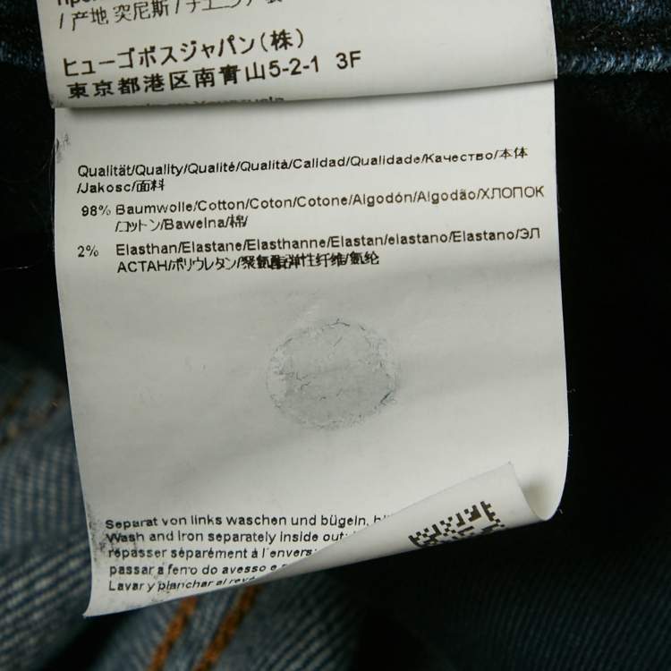 Pre Owned Boss By Hugo Boss Blue Denim Maine3 Jeans M/Waist 33"