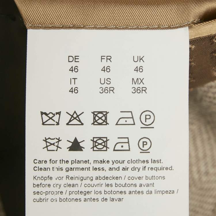 Pre Owned Boss By Hugo Boss Brown Herringbone Hutson Elbow Patch Blazer S