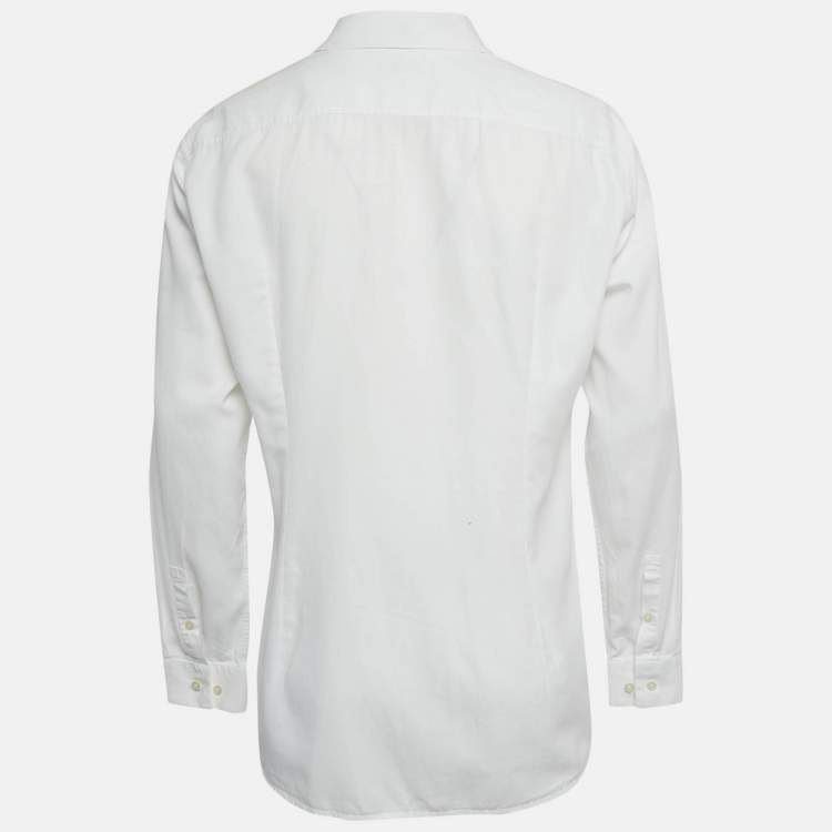 Pre Owned Boss By Hugo Boss White Cotton Iseo Slim Fit Shirt XXL