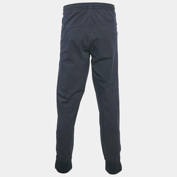 Pre Owned Boss By Hugo Boss Navy Blue Cotton Blend Relaxed Fit Joggers XXL