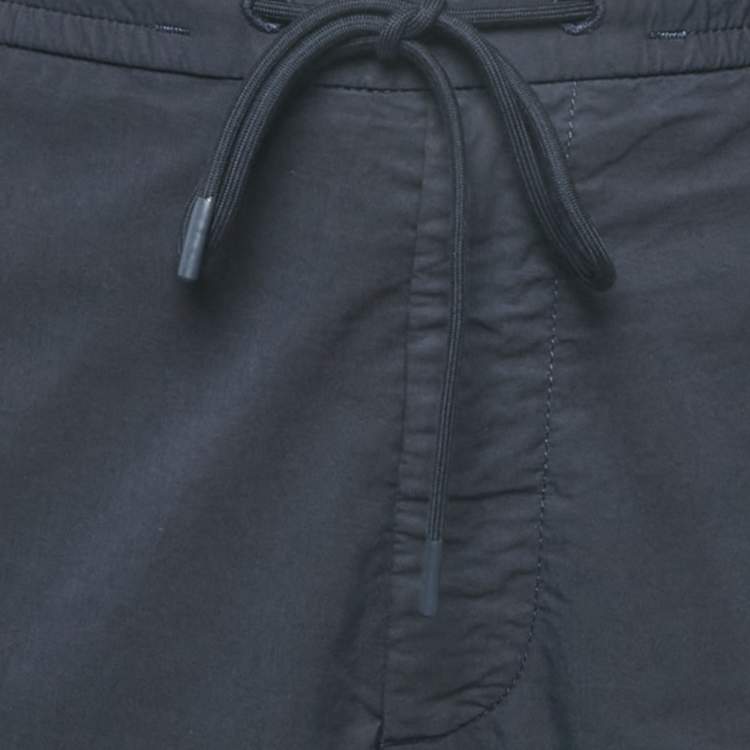 Pre Owned Boss By Hugo Boss Navy Blue Cotton Blend Relaxed Fit Joggers XXL