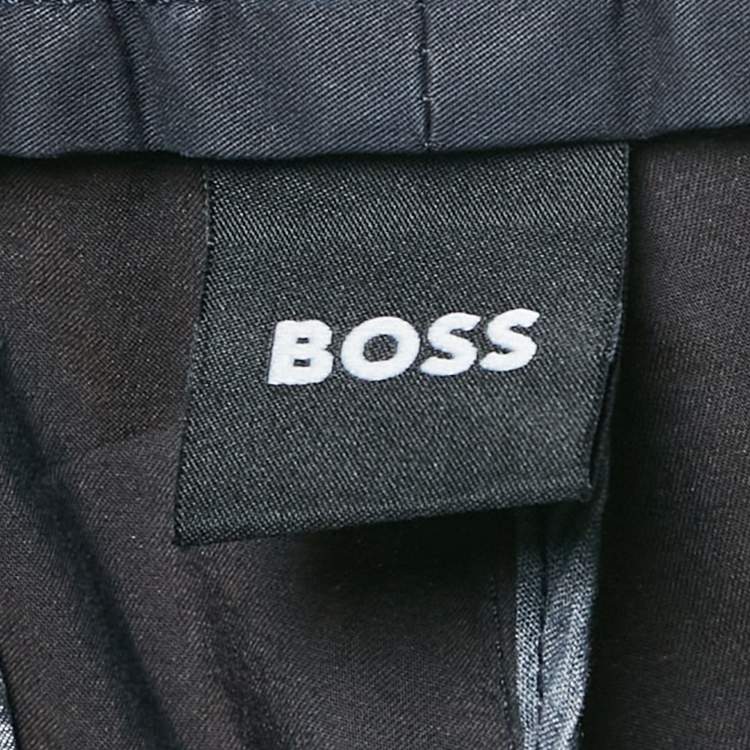 Pre Owned Boss By Hugo Boss Navy Blue Cotton Blend Relaxed Fit Joggers XXL