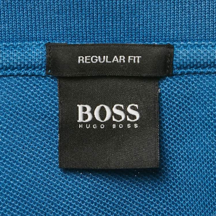 مملوكة مسبقًا Boss by Hugo Boss Blue Cotton Paddy Polo T-Shirt XXL