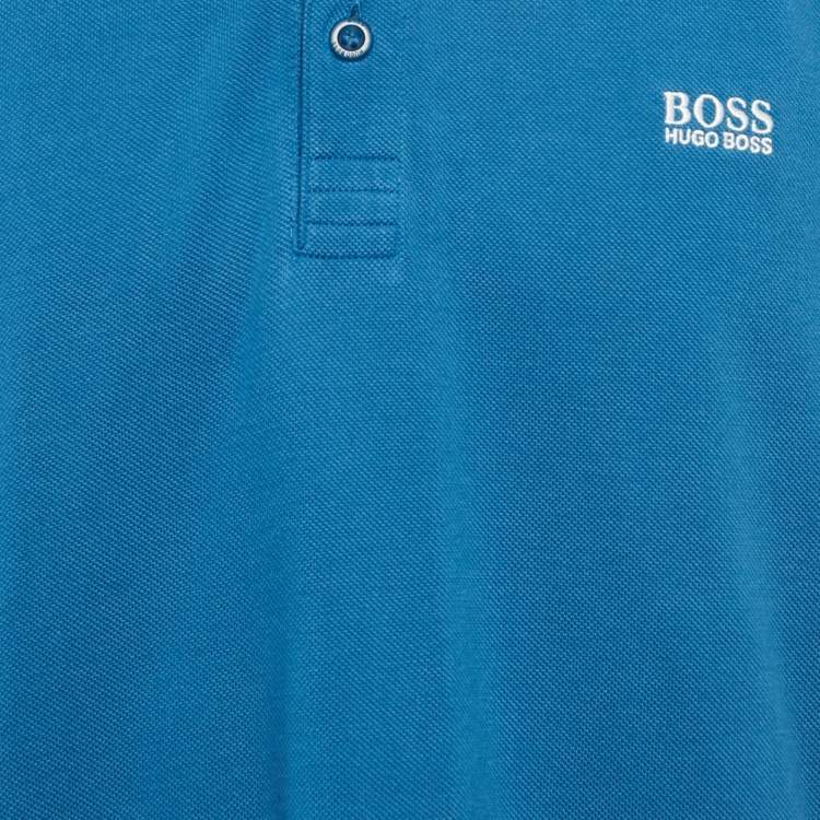 مملوكة مسبقًا Boss by Hugo Boss Blue Cotton Paddy Polo T-Shirt XXL